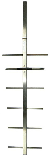 UHF 6 element square boom Yagi, 316 stainless steel, 380-520 MHz, specify 20 MHz, 150W, N-type female, 250mm cable, 9 dBd – 1.2m